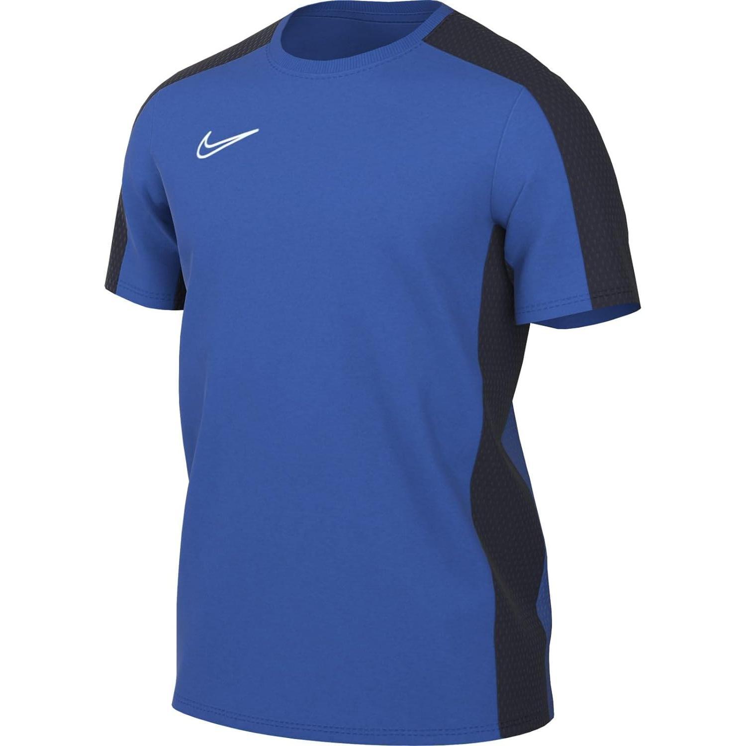 Nike Camiseta de entrenamiento Academy 23, con Tecnología Dri-FIT, para Hombre, Negro, Azul Marino y Azul Claro