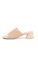 Paloma Wang sandalias doradas mules mujer con tacòn bajo con pala elàstica - details 12