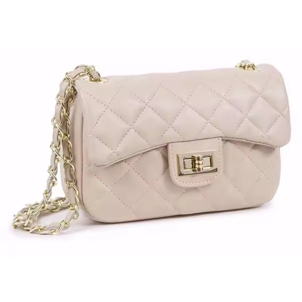 énvo Bolso Bandolera Acolchada de Piel con Solapa y Broche - 1