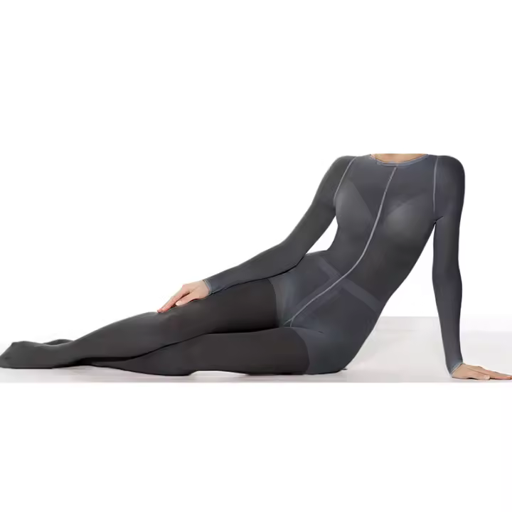 5pcs Bodysuit De Masaje Para SPA Y Tratamientos Endermologie De Tamaño Libre Color Negro Para Reducción De Celulitis Y Adelgazamiento - 1