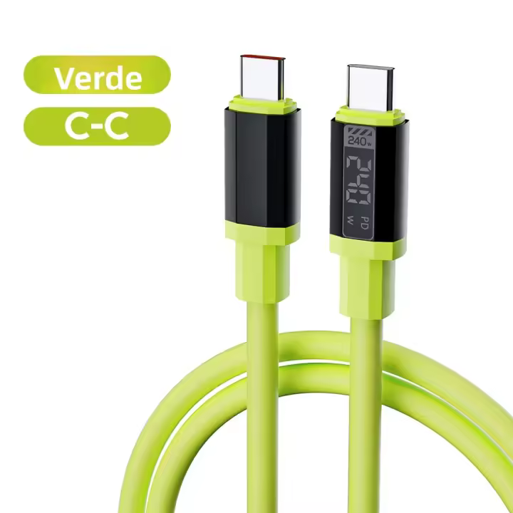 Cable De Carga Rápida NNBILI 240W USB C a Tipo C Dual Para Samsung iPhone 15/16/17 Huawei Tableta Cable De Datos PD 100W - 1