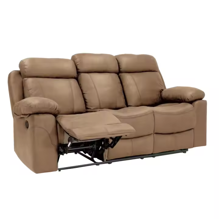 Sofá relax manual de 3 plazas modelos Menfis. Tapizado en tela Nolia disponible en varios colores. - 1