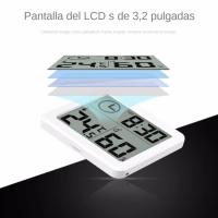 Termómetro Y Higrómetro Digital Ultrafino Para El Hogar Con Pantalla LCD Reloj De Pared Simple Y Smart No Requiere Certificación CE - details 4