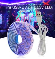 Tira De Luz LED UV 5V DC 2835 0.5M 1M 2M Impermeable Pantalla De Hueso Morado Para DJ Fluorescencia USB - details 0