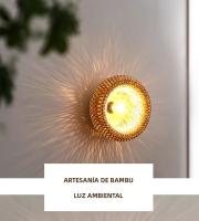 Lámpara De Techo Tejida De Bambú Retro Para Restaurante Y Sala De Estar Iluminación LED Ajustable Decorativa Fijación En Techo E27 - details 0