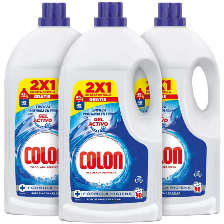 Colon Gel Activo Detergente para la lavadora Gel 270 lavados (Formato 3x90) - 1