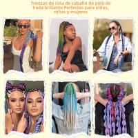 Extensiones De Cabello Sintético Braided DIY Ombre Con Tinsel De Cabello Jumbo Colores Vibrantes Para Tejidos De Cabello - details 8