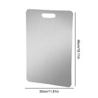 Placa De Corte De Acero Inoxidable 304 De Grado Alimenticio Doble Cara Para Cocina Resistente Al Desgaste Y Fácil De Limpia - details 6