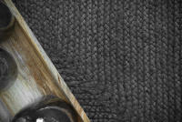 Alfombra Negra de Yute 60x90cm - Parentesi Quadra. Respetuosa con el Medio Ambiente. Duradera en el Tiempo. Ideal para Cualquier Ambiente. - details 0