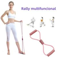 Banda De Resistencia De Goma Para Ejercicio TPE Rosa 8 Palabras Tipo Fitness Yogo Equipo De Gimnasio Cuerda Elástica Para Músculo Pull - details 5