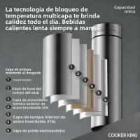 Botella De Agua COOKER KING 490ml Acero Inoxidable Taza De Té Para Negocios Serie Yun Dao Termo Para Oficina Con Aislamiento Térmico De 6-12 Horas - details 5