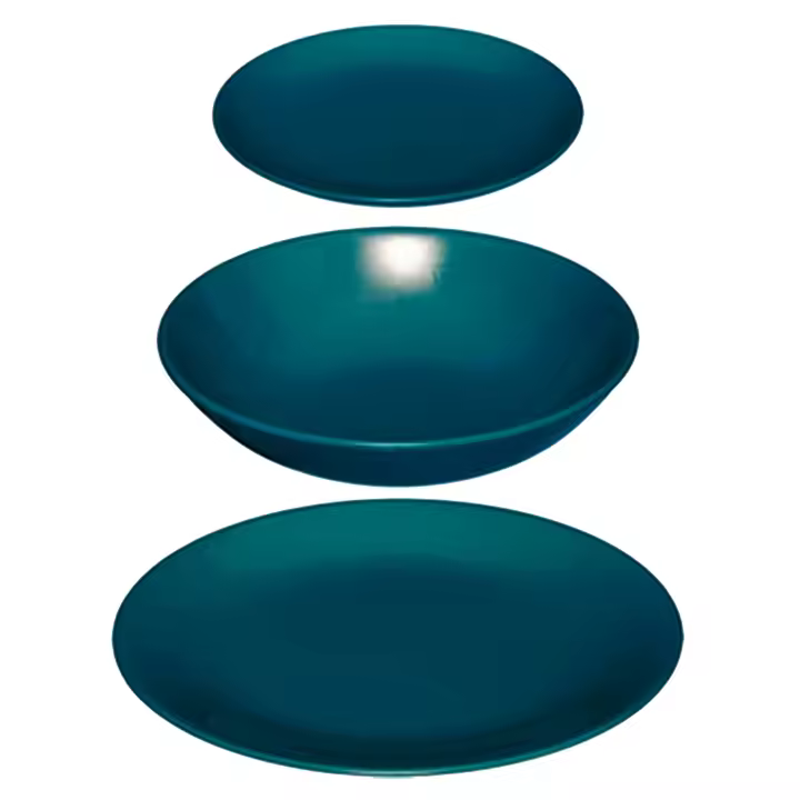 Juego de servicio de vajilla de 18 piezas color azul SECRET DE GOURMET - 1