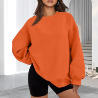 Sudadera De Color Sólido De Talla Grande Sudadera De Manga Larga Casual Cuello Redondo Sin Capucha Para Mujeres Ropa De Talla Grande - details 12