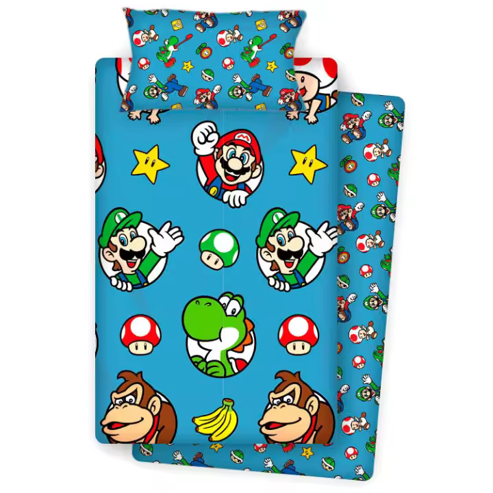 Conjunto de lençóis Super Mario Bros cama 90cm - 1