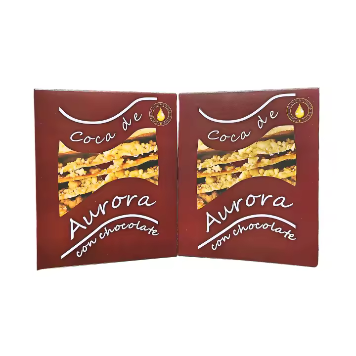Coca de mollitas con chocolate de Coca de aurora (Pack de 2 unidades) - 1