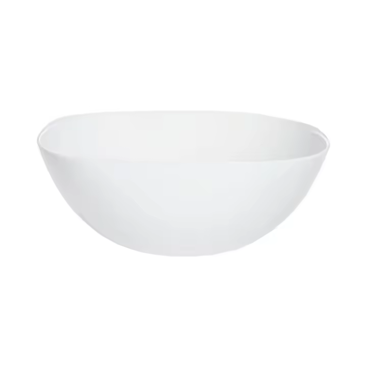 LUMINARC CARINE BLANCO Ensaladera Vidrio 27CM Blanco Brillo Fabricado en Francia Apilable - 1