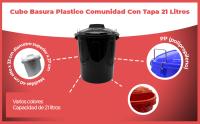 Banner - Cubo basura plastico comunidad con tapa