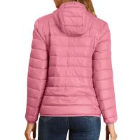 Chaqueta De Invierno Para Mujer Ligeramente Acolchada Con Capucha Cierre De Cremallera Impermeable Y Térmica Con Bolsillos Estilo Casual - details 38
