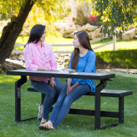 Banco convertible en mesa Lifetime color gris - details 6