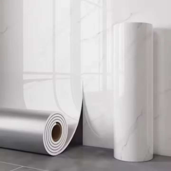 Papel Tapiz Autoadhesivo De 40cm Imitación Marmol Cerámica Espuma Gruesa Impermeable Antifouling Para Sala De Estar Decoración De Pared - 1