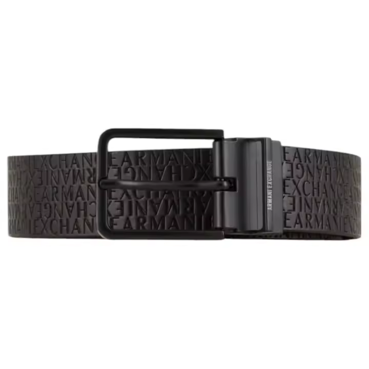 Cintura Uomo Armani Exchange Reversibile Leather Black Grey - 1