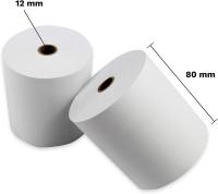 Madrid Gadget Store - Pack 5x Rollos de Papel Térmico sin BPA 80x80x12 mm para TPV, Compatibles con Todas las Impresoras Térmicas, Cajas Registradoras, Tickets, Mandril Color Blanco, Sin Bisphenol. Libre BPA - details 3