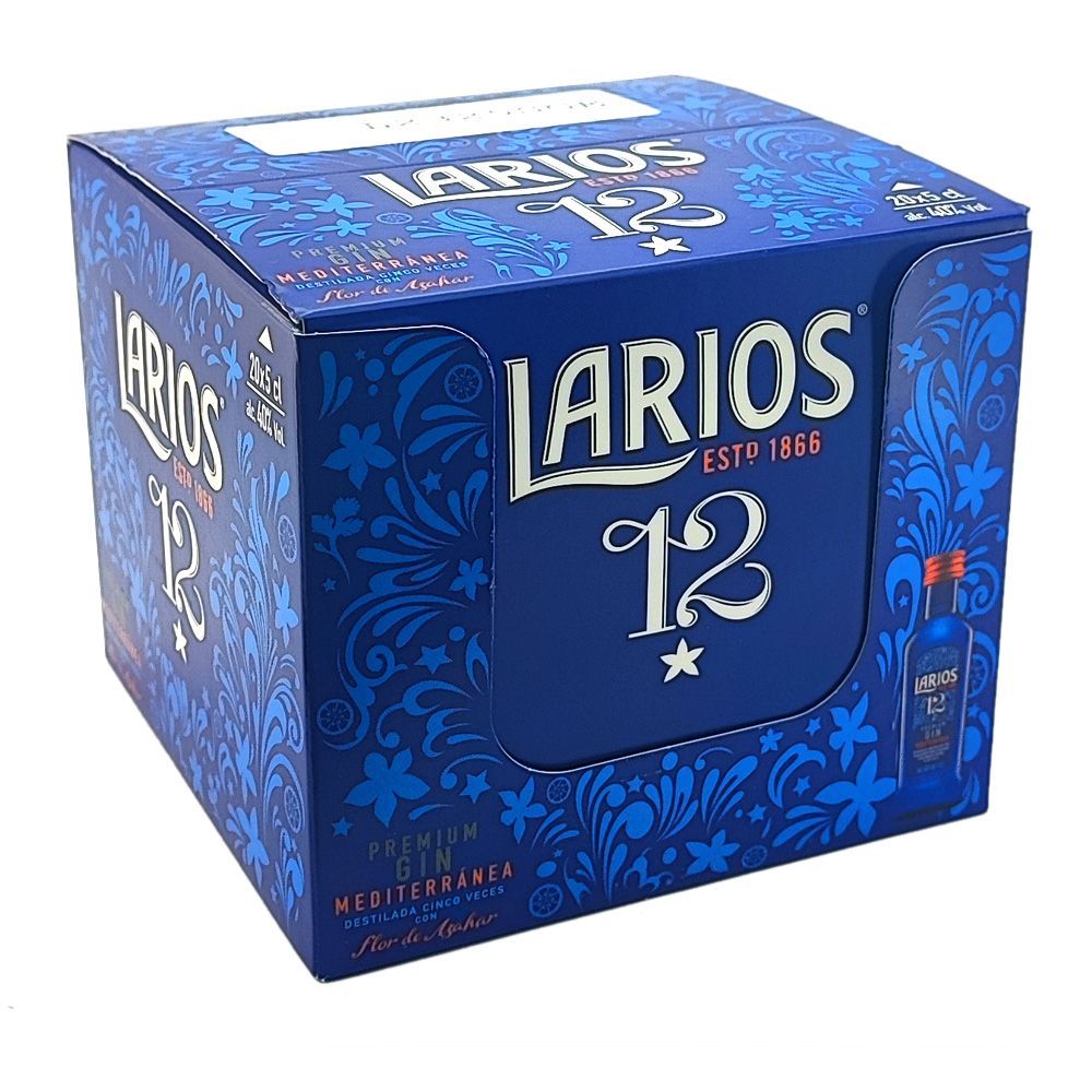 Pack de 20 Mini Botellitas Ginebra Larios 12 5 Cl