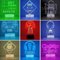 Lámpara De Juego 3D LED Iluminación De Habitación Para Niños Zona De Juegos Con Auriculares Decoración De Hogar Regalo Luz Nocturna De Mesa Incluye Baterías - details 1