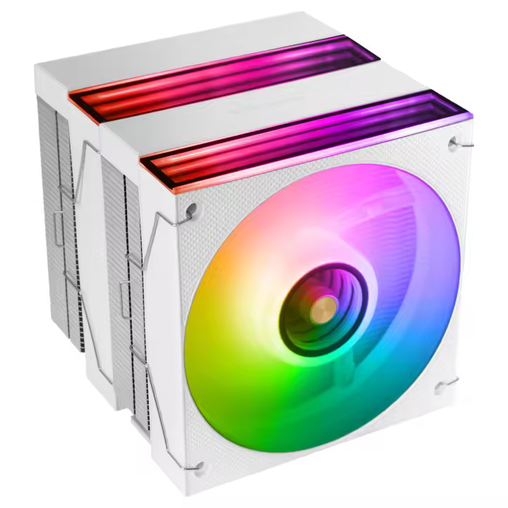 Mars Gaming MCPU-X26, Disipador CPU Dual Tower 350W TDP, 2x Ventiladores 120mm ARGB Infinity Mirror, 6 Heatpipes HCT, Núcleo de Cobre, Rodamientos FDB, Modo Silencioso, Intel LGA y AMD, Refrigeración PC Negro o Blanco - 1