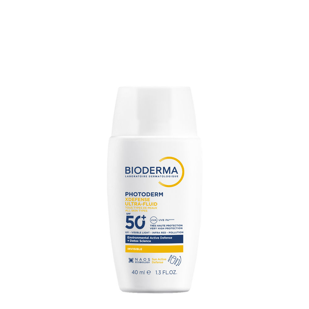 Protector Solar Facial Bioderma Photoderm XDefense SPF50+ Ultrafluido 40 mL Hidratación 8H Anti-contaminación para Pieles Mixtas y Grasas