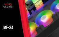 Mars Gaming MF-3A, Kit 3x Ventiladores FDB Ultrasilenciosos 120mm, Iluminación ARGB Rainbow 360º Sin Marco, Ventialdores 3en1 con Compatibilidad Total ARGB, Doble Conector ARGB Macho + Hembra, Ventiladores PC Negros o Blancos - details 0