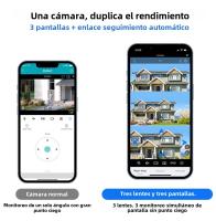 Cámara PTZ 4K Wifi Hiseeu Con Tres Lentes Y Tres Pantallas Para Exterior Vigilancia Video CCTV Con Seguimiento Automático Aplicación ICSEE P2P - details 5