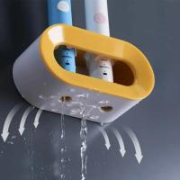 Soporte Para Cepillo De Dientes Oral B Organizador De Baño Con Doble Agujero Para Cepillo Eléctrico Accesorio De Baño Auto-Adhesivo - details 0
