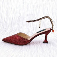 Zapatos De Tacón Alto Para Mujer Con Cordón Y Strap De Tobillo En Color Arcoíris Y Negro De QueenaYan Estilo Africano Y Party - details 12