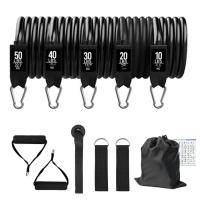Conjunto De Bandas De Resistencia Para Fitness Y Yoga 5 Tubos Ejercitación En Casa Con Anclaje Para Puerta Y Cadenas Para Tobillo Equipo De Gimnasio - details 9