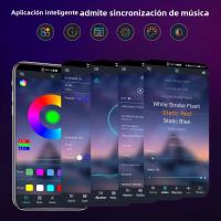 Tira De LED RGBIC Colorida Con Control De Voz Bluetooth Y Tiempo LED Decorativo Para Ambiente Con Efecto De Fuegos Artificiales Y Reproducción De Música - details 17