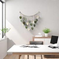 Decoración Boho Para El Hogar Tejido De Macramé Colgante De Hojas Y Plumas Para Decoración De Pared De Sala De Estar Y Dormitorio Arte Boho Para La Casa - details 4