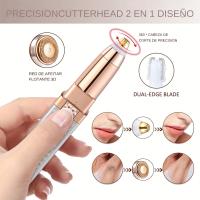 2 En 1 Lápiz Labial Y Afeitadora Multifuncional Con Luz LED Para Eliminar Pelo De Axilas Piernas Y Cejas Afeitadora Eléctrica Para Mujeres - details 2