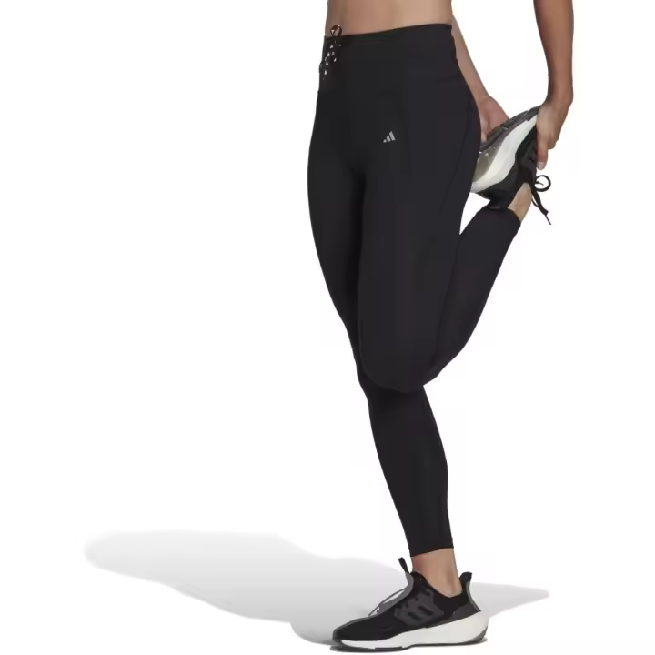 Leggings Adidas W Run Ess 1/1 Tgt Negro Hs5464 Malla Runnig Mujer - 1
