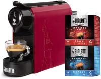 BIALETTI |+32 CAPS REGALO| Gioia Cafetera de cápsulas en Aluminio Bialetti Bundle Gioia Máquina de café Color Blanco, Rojo y Negro, Incluido 32 Cápsulas, Sarribaer-compacto, 500 ml Tanque, 1200W, utilizable solo con cápsulas Bialetti - details 1