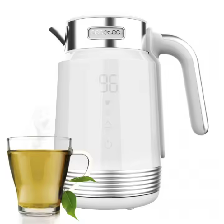 Cecotec Hervidor De Agua de 1,7L Eléctrico ThermoSense 600 Touch White. 2200W, Libre De BPA - 1