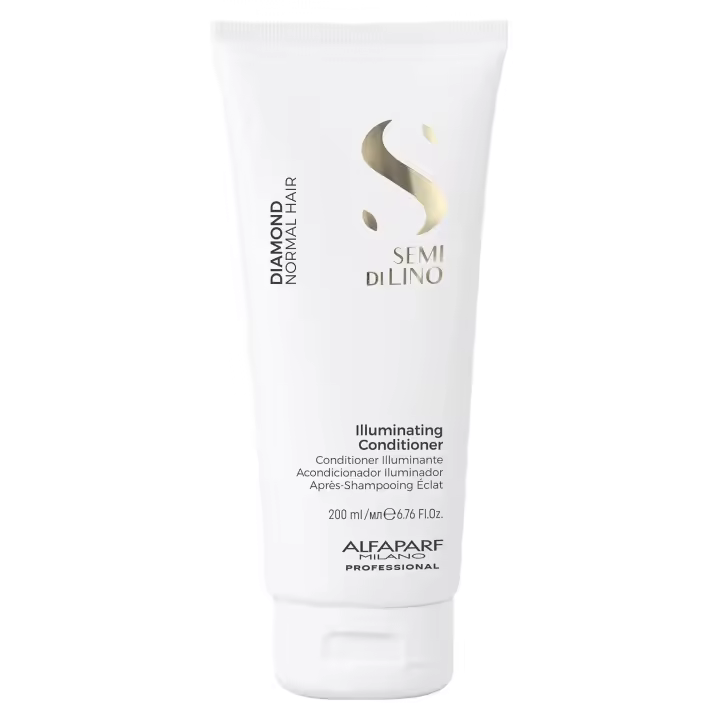 Alfaparf Milano Semi di Lino Diamond Illuminating Conditioner 200 Ml. / Acondicionador Iluminador para Cabello Normal / Desenreda, Suaviza y Aporta Brillo. - 1