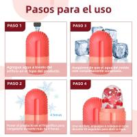 Juego De Roller De Hielo Para El Rostro Set De Cuidado Facial Herramienta De Masaje Facial Gua Sha De Acero Inoxidable Cubo De Hielo Para Contorno Y Levantamiento - details 5