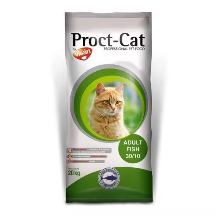 Proct Dog Proct-Cat Adult Pescado y Vegetal 20 Kg - Alimento Completo para Gatos Adultos con Pescado y Vegetales - 1