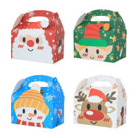 Caja De Regalo De Navidad 4/8/12pcs Papel Kraft Santa Claus Snowman Reindeer Elf Paquete De Galletas Decoración De Fiesta De Año Nuevo - details 2