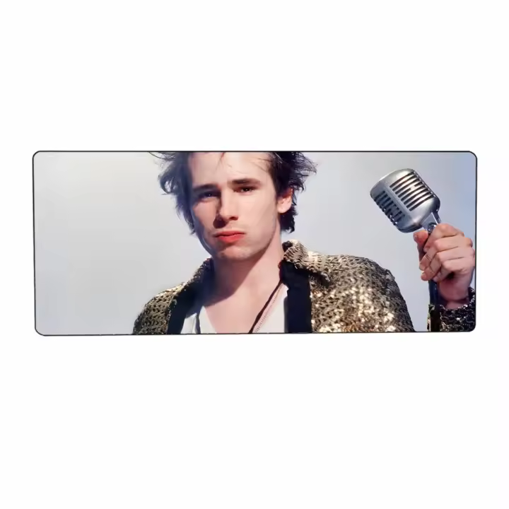 Alfombrilla De Ratón Grande Y Gruesa Soulful Jeff Buckley Para Escritorio Con Borde Costurado Alfombrilla De Juego Para PC - 1