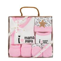 SET NACIMIENTO 0-6 MESES MODELO I LOVE MAMA-PAPA ROSA/ ROJO/ AZUL DE INTERBABY - details 4