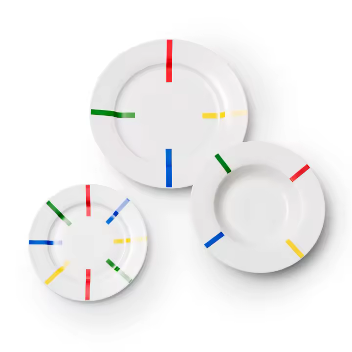 Set 12pc vajilla porcelana (4pcs plato llano + 4pcs plato hondo + 4pcs plato destre) CASA BENETTON - 1