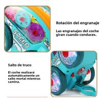 Coche De Carriles De Dibujos Animados Para Niños Juguete De Retroceso Con LED Y Sonido Coche Transparente Para Niños Y Niñas Regalos De Cumpleaños - details 5