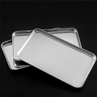 Plato De Servicio De Acero Inoxidable Rectangular Para Alimentos Bandeja Para Comida Organizador De Alimentos Presentación De Arroz Y Fideos - details 0